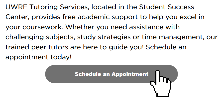 A cursor clicking on a 'schedule appointment' button.